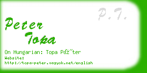 peter topa business card